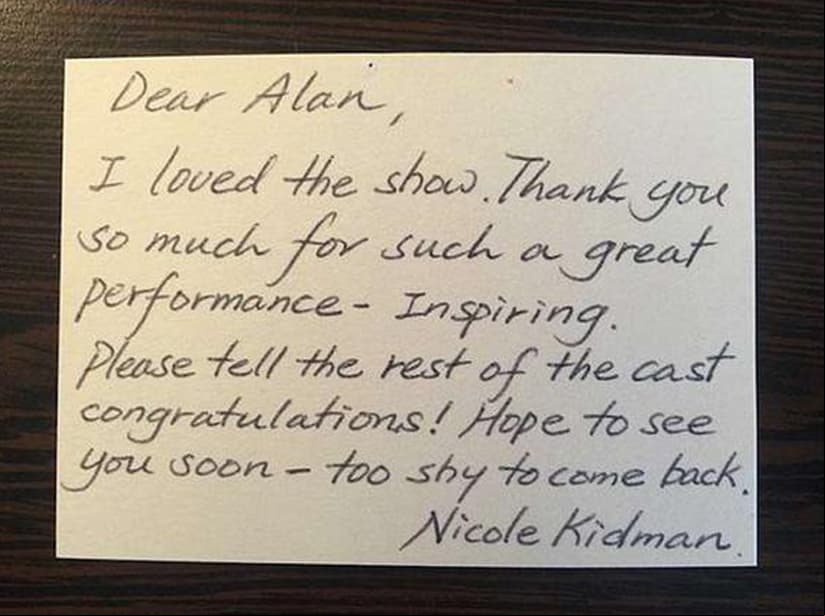 Nota que escribió Nicole Kidman a Alan Rickman