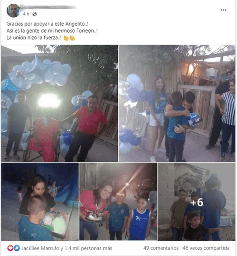 Celebran cumpleaños sorpresa a niño.