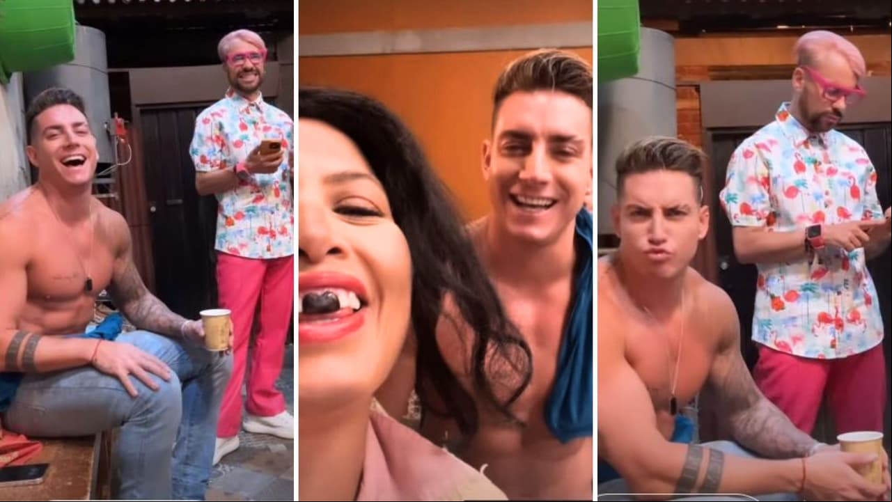 Captura de las historias de Instagram de Violeta Isfel y 'La Chupitos'